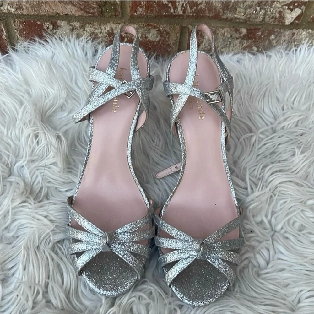 Elegant Silver Strappy Heels - Picture 8 of 10
